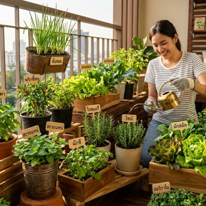 เลือกปลูกผักสวนครัว