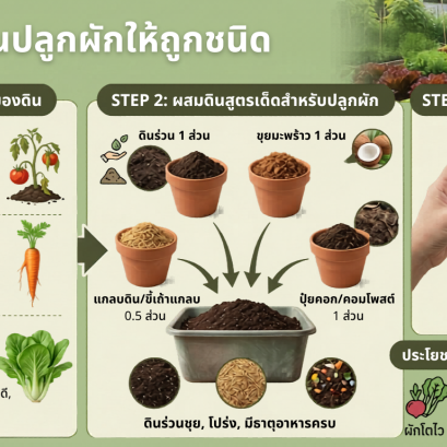 วิธีเลือกดินปลูกผัก