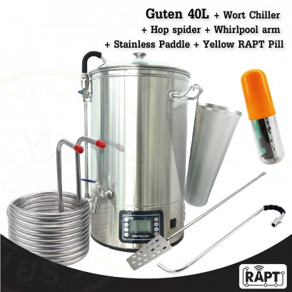 หม้อต้มไฟฟ้า Guten 40L (Rapt Pill + Wort chiller + Hop spider + Whirlpool Arm + Stainless Paddle)