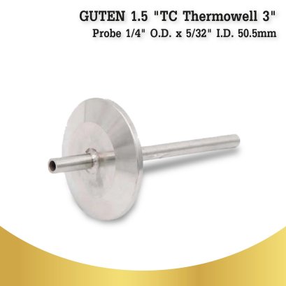 GUTEN 1.5 "TC Thermowell 3" Probe 1/4 "O.D. x 5/32" I.D. 50.5mm