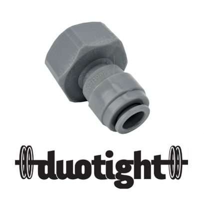 duotight - 8mm (5/16”) Female x 5/8” Female Thread (suits Keg Couplers and Tap Shanks)