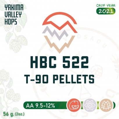 ฮอปทำเบียร์ HBC 522 2 oz