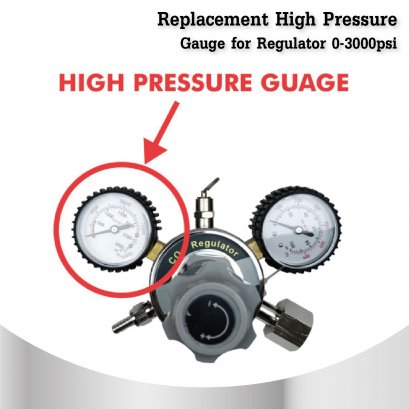 Replacement High Pressure Gauge for Regulator 0-3000psi