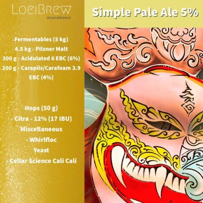 ชุด kit ทำเบียร์ LoeiBrew Simple Pale Ale 5%