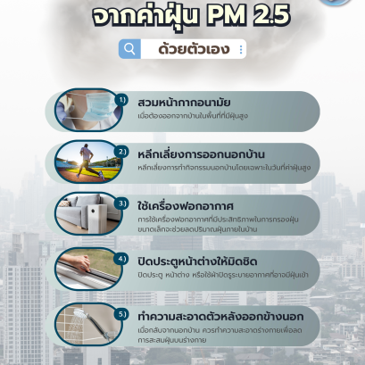 5 วิธีป้องกันตนเองจากฝุ่น pm 2.5