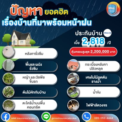 ปัญหายอดฮิต เรื่องบ้านที่มาพร้อมกับหน้าฝน