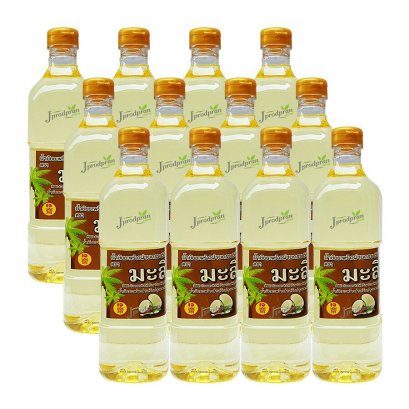 น้ำมันมะพร้าวปรุงอาหาร LT 1 ลิตร x 12 ขวด (1ลัง) น้ำมันมะพร้าวแท้ 100% Coconut Cooking Oil น้ำมันมะพร้าว