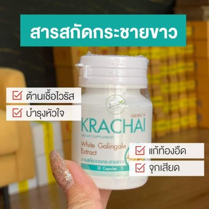 (ส่งฟรี!) KRACHAI กระชายขาว สกัดเข้มข้น บรรจุ 30 แคปซูล