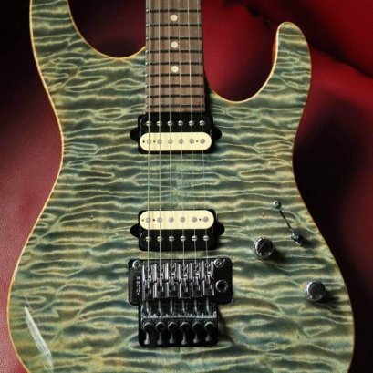 Suhr Modern Mahogany Trans Blue Denim Quilt Brazilian (3.4kg)