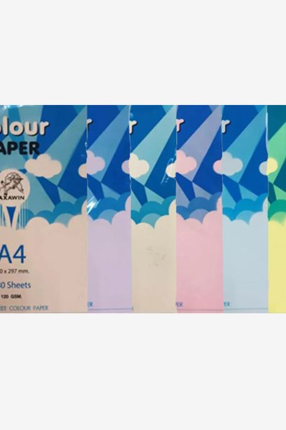 กระดาษการ์ดสี 120g 180 แผ่น A4 คละสี