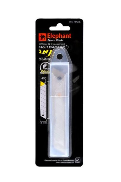 ใบมีดคัตเตอร์ ตราช้าง-1845 ขนาด 18  มม.