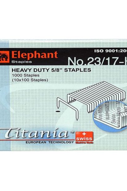 ลวดเย็บกระดาษตราช้าง เบอร์ 23/17-H รุ่น ไททาเนีย