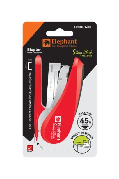เครื่องเย็บกระดาษตราช้าง เบอร์ LE-35 บลิสเตอร์