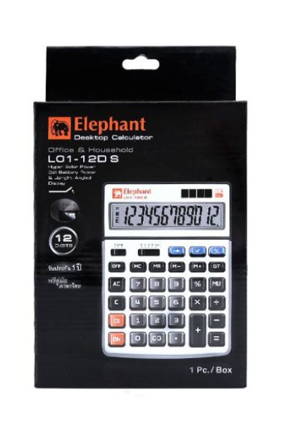 เครื่องคิดเลขตราช้าง รุ่น L01-12D S