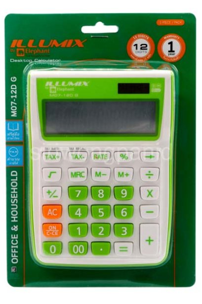 เครื่องคิดเลขตราช้าง รุ่น M07-12D G