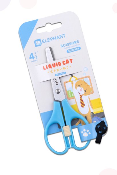 กรรไกร ตราช้าง SCB 0345 ขนาด 4 1/2 นิ้ว Liquid Cat