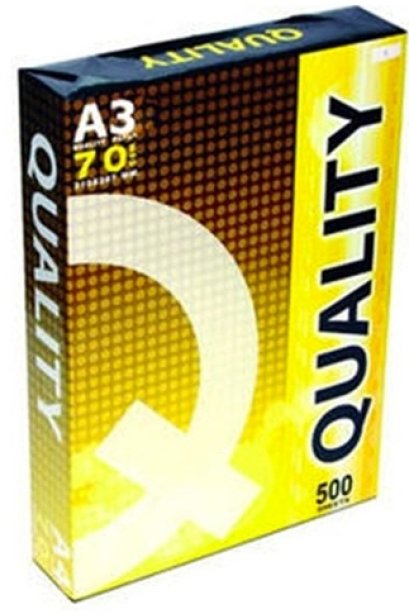 กระดาษ QUALITY 70 g A3 500 แผ่น เหลือง