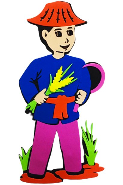 โฟมประดิษฐ์ รูปชาวนา