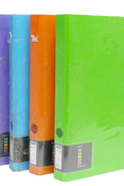 แฟ้มโชว์เอกสาร ตราช้าง A4 จำนวน 20 ไส้ (ชนิดเติมไส้ไม่ได้ ) N401