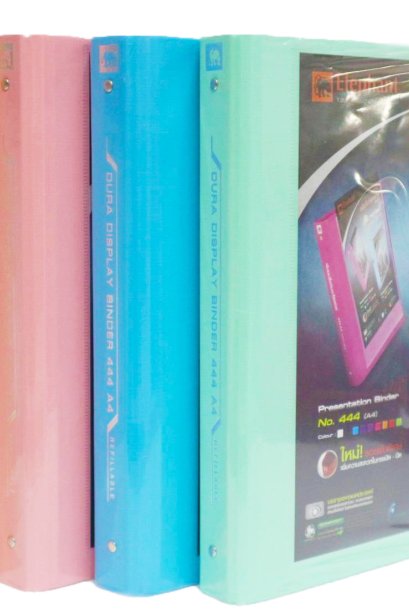 แฟ้มโชว์เอกสารตราช้าง 2 ห่วง No.444 A4 คละสี