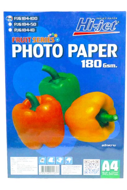 Hi-jet Photo Paper 180 gsm. A4 PJG 184-100