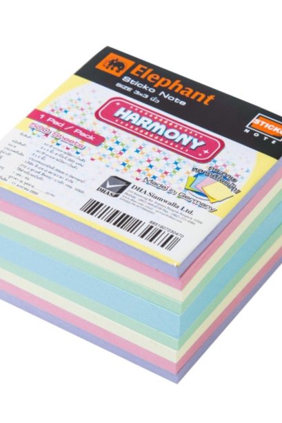 กระดาษโพสต์-อิท ตราช้าง 3x3 ฮาร์โมนี่