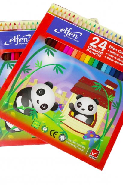 Elfen 24 coloured pencils หมีแพนด้า
