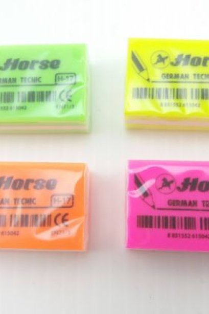 ยางลบ H-17 ตราม้า สีสะท้อนแสง