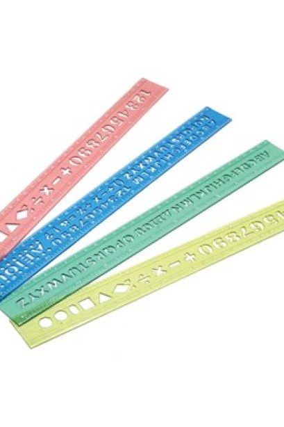 ไม้บรรทัด ขนาด 12 นิ้วใส ลายฉลุ