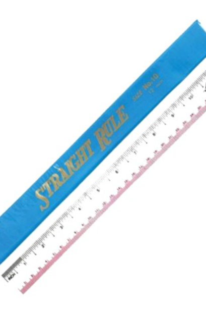 ไม้บรรทัด ขนาด 12 นิ้ว ใส ซองฟ้า