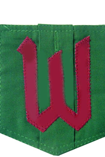 กระเป๋าเสื้อเนตรนารีปัก พ สีเลือดหมู