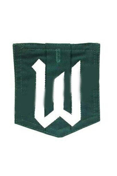 กระเป๋าเสื้อเนตรนารี ปัก พ สีขาว