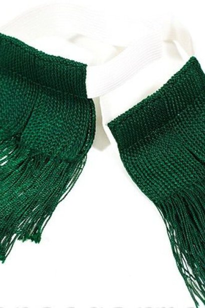 พู่สีเขียว 2 ชั้น