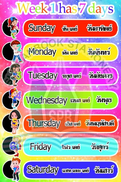 สื่อ A3 Week 1 has 7 days./วรา