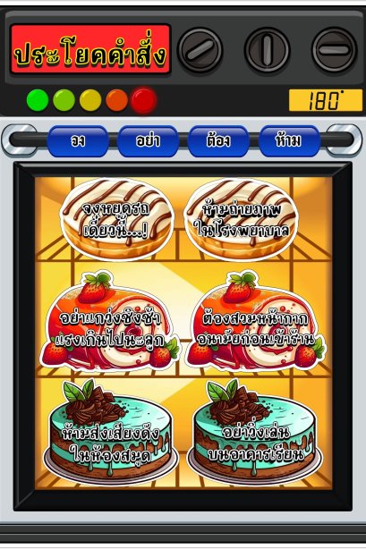 สื่อการเรียน เตาอบขนม ประโยคคำสั่ง ในภาษาไทย/วรา