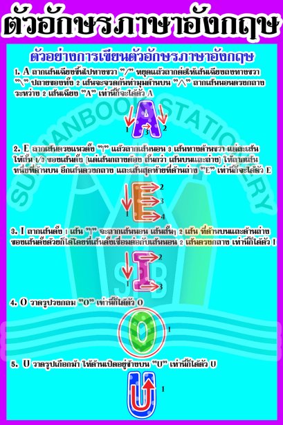 สื่อ A3 ตัวอักษรภาษาอังกฤษ/วรา