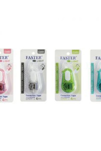 ฟาสเตอร์ เทปลบคำผิด ขนาด 5 มม. x 4 ม. คละสี