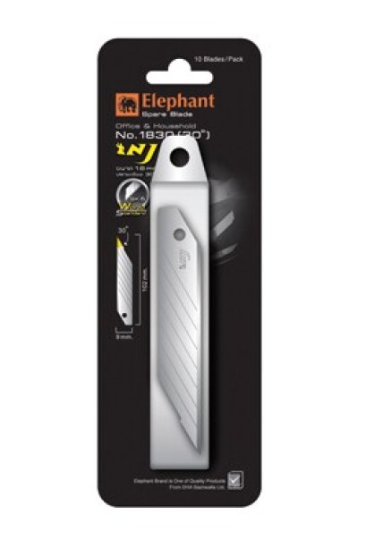 ใบมีดคัตเตอร์ ตราช้าง 1830 ขนาด 18 มม.