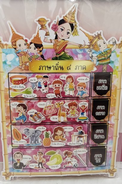 สื่อติดแปะ ภาษาถิ่น 4 ภาค+ขาตั้ง