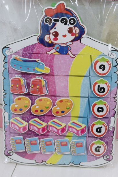 สื่อติดแปะ 1-10 เลขไทย+ขาตั้ง