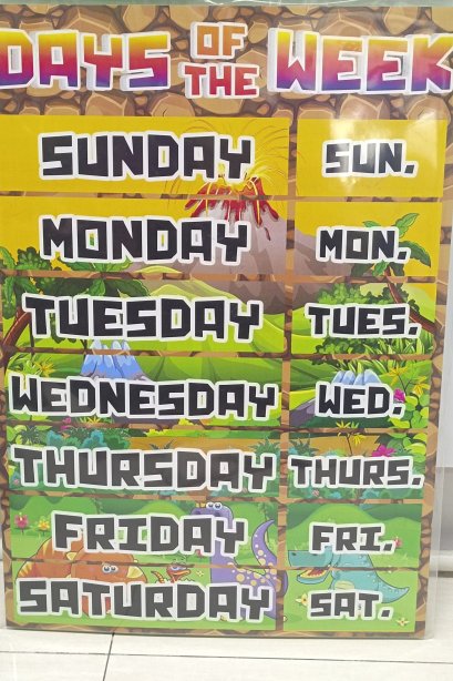 งานสื่อ A3 day of the week