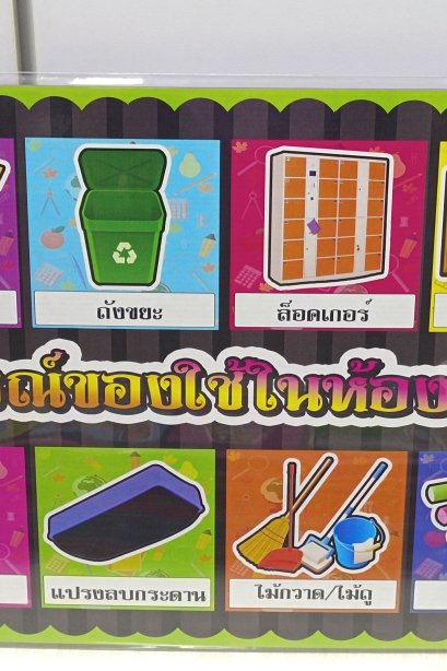 งานสื่อ A3 อุปกรณ์ของใช้ในการเรียน