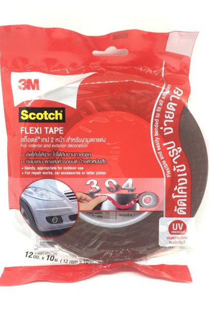 เทปแรงยึดติดสูง Scotch 2 หน้า ขนาด 12 มม.*10 ม.