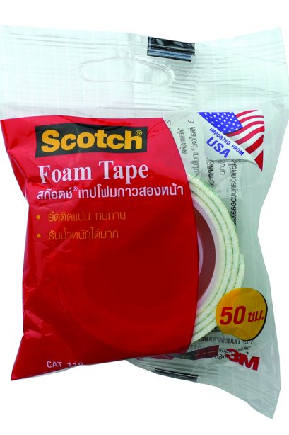 Foam Tape สก๊อตช์ เทปโฟมกาว 2 หน้า CAT110 21 มม x 50 ซม.