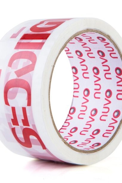 ิเทป OPP ระวังแตก (พื้นขาว) NUVO ขนาด 48 MM x 15 M