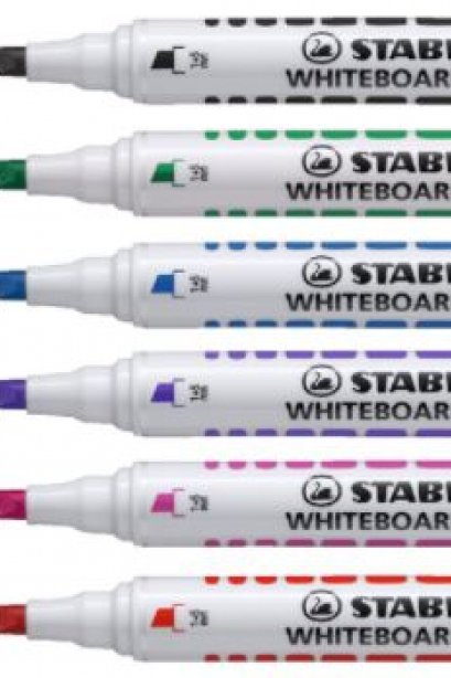 ปากกาไวท์บอร์ด Stabilo หัวตัด คละสี