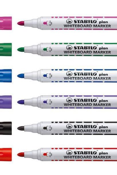 ปากกาไวท์บอร์ด Stabilo หัวกลม คละสี