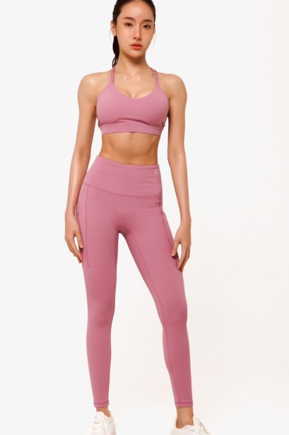 Baby pink long bra - Sport Top - vayasportswear