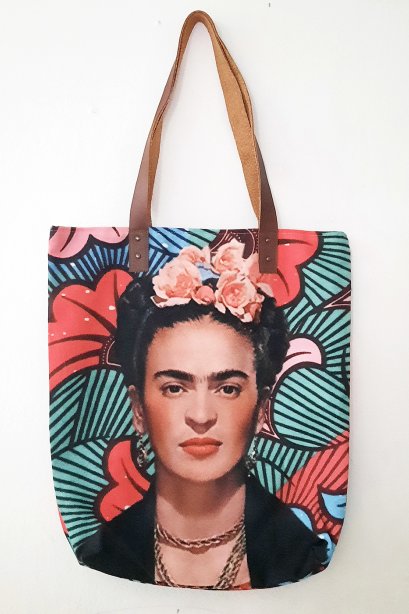 กระเป๋าผ้าลาย Frida / กระเป๋าผ้าแคนวาส / กระเป๋าผ้า / จัดส่งฟรี