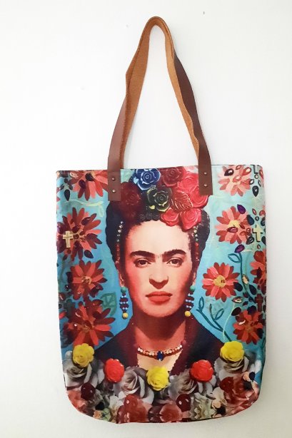 กระเป๋าผ้าลาย Frida / กระเป๋าผ้าแคนวาส / กระเป๋าผ้า / จัดส่งฟรี
